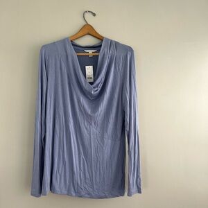 NWT Banana Republic Lilac Relaxed Blouse with Cowl Neck
